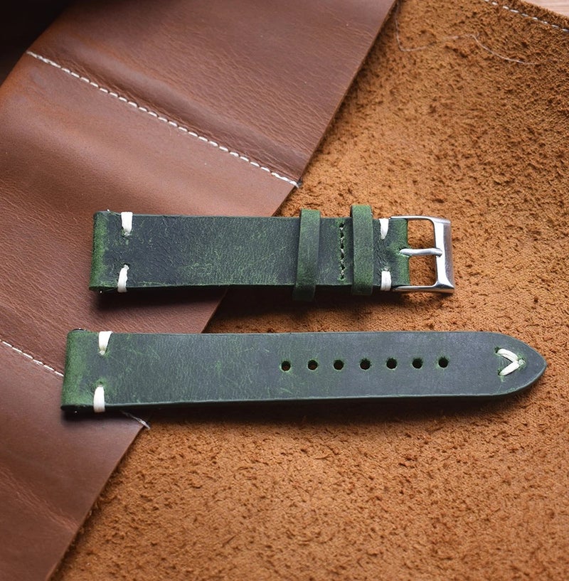 Bluejw Replace the Watch Strap with ized Logo Luxury 18/20/21/22mm Genuine Leather Quick Release Pin Handmade Replacement Watch Bands - Image 1