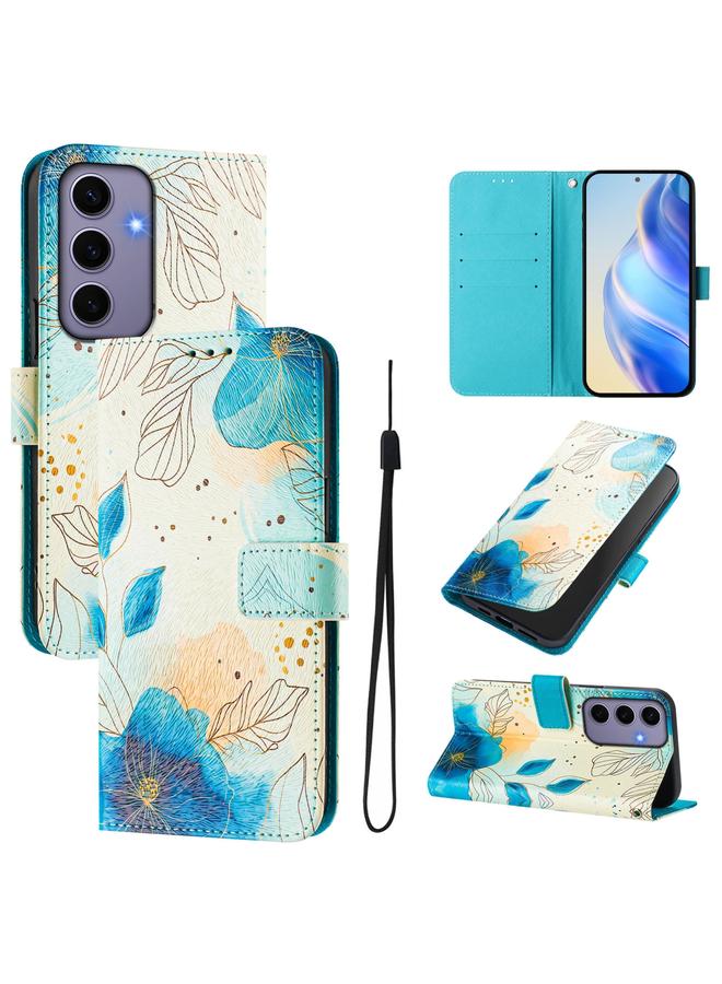 اس-توب جراب لهاتف Samsung Galaxy S24 5G، جراب جلدي بنمط رسم ملون فني - Image 1