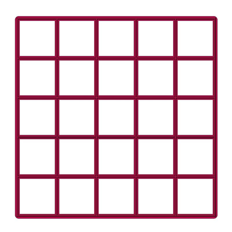 Cookie Cutz 25 قاطع بسكويت مربع بحجم 1" (5 x 5 بوصة) - Image 1