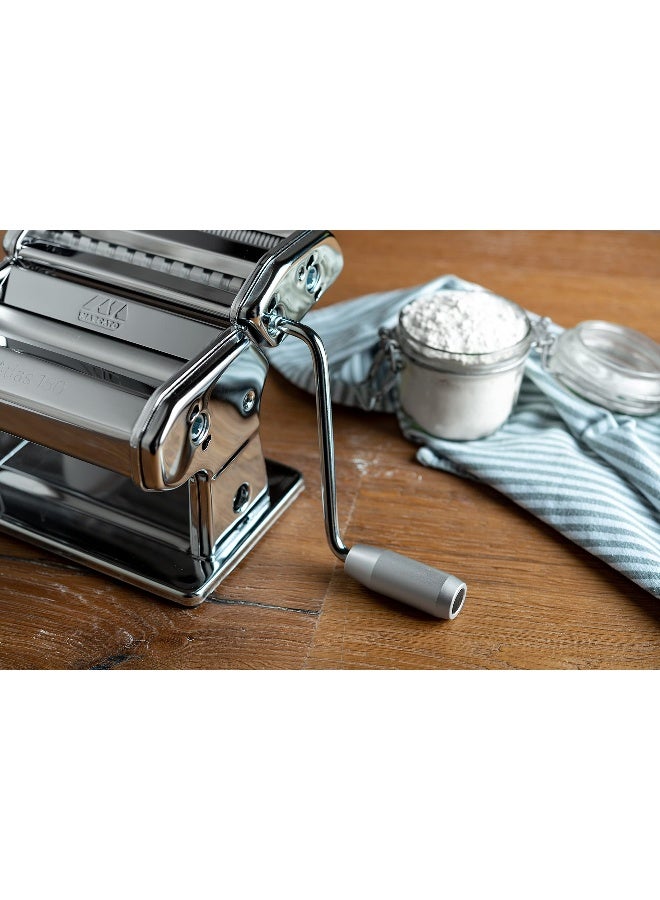 Marcato Made in Italy Atlas 150 Design Manual Pasta Maker Machine, Chrome Steel. Makes Lasagna, Fettuccine & Tagliolini - Image 5