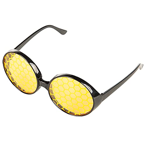 Funcredible Bee Glasses Bumblebee Insect Costume Sunglasses for Adult Halloween Cosplay Festival Outfits - Image 1
