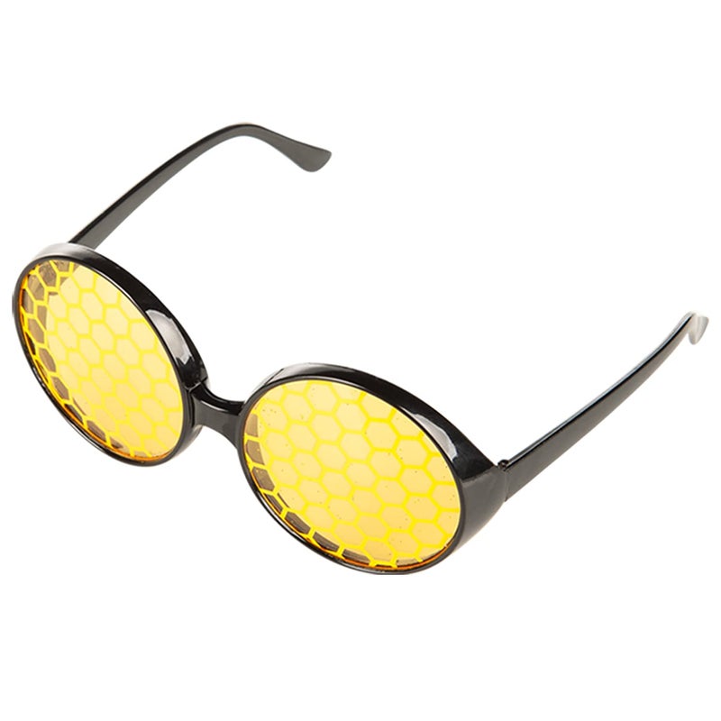 Funcredible Bee Glasses Bumblebee Insect Costume Sunglasses for Adult Halloween Cosplay Festival Outfits - Image 2