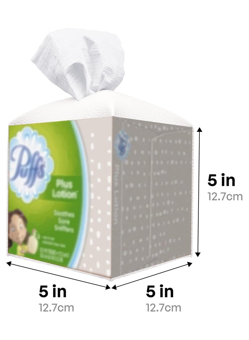 Excefore Tissue Box Cover, Modern PU Leather Square Tissue Box Holder Decorative Holder, for Organizer for Bathroom Vanity Countertop, Night Stands, Office Desk, Car (White) - Image 5