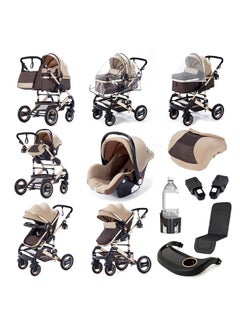 Bukela Reversible 3-in-1 High View Baby Stroller Bassinet with Mosquito Net & Foot Cover | Adjustable Newborn to Toddler Pram for Saudi Arabia | Durable & Comfortable Design  - Image 2