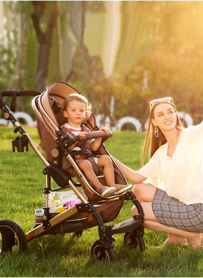 Bukela - Reversible 3-in-1 High View Baby Stroller Bassinet with Mosquito Net & Foot Cover | Adjustable Newborn to Toddler Pram for Saudi Arabia | Durable & Comfortable Design - Image 1