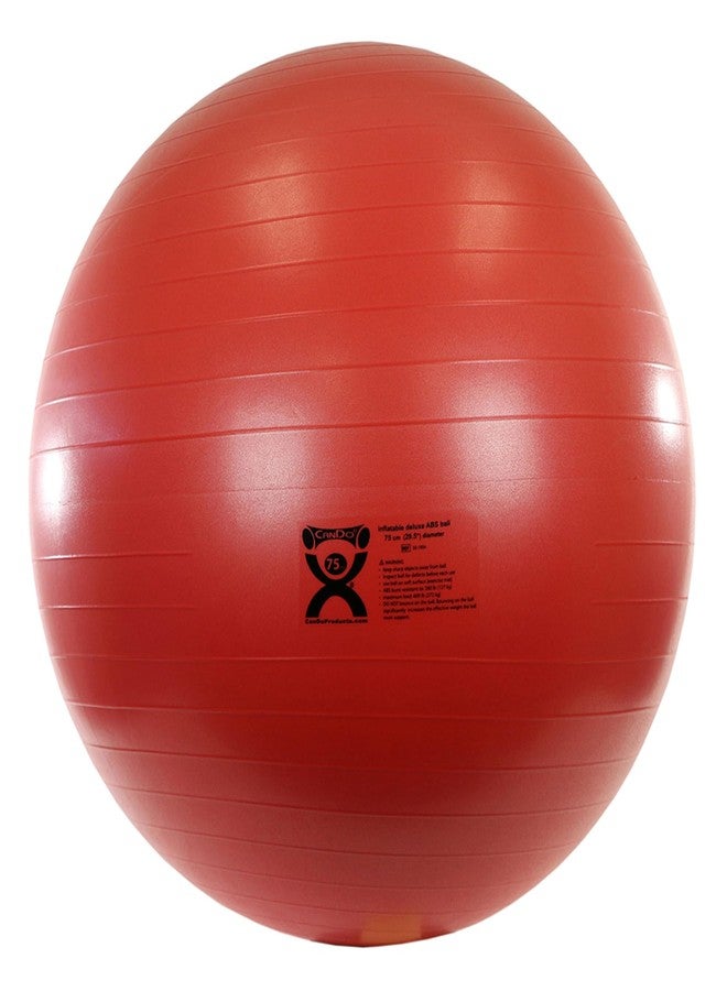 CanDo Inflatable Exercise Ball - Red 29.5", Durable Extra Thick Non-Slip Stability Ball for Core Workouts, Yoga, Pilates, Active Seating, Physical Therapy, Pregnancy, Home Gym, Flexibility - Image 1
