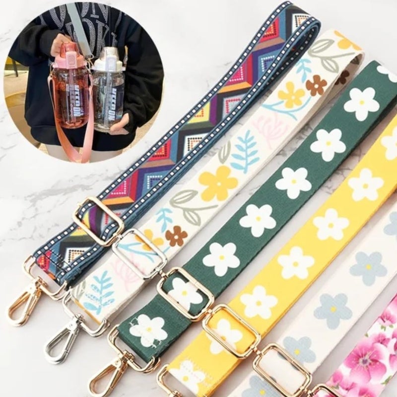 TYPIFY ® Printed Adjustable Shoulder Sling Bag Strap, Wide Crossbody Bags Replacement Broad Straps with Golden Metal Hooks, Fashion Handbag Accessories, Strap Sling Bags - Image 3
