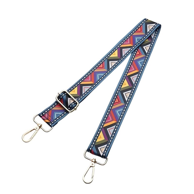 TYPIFY ® Printed Adjustable Shoulder Sling Bag Strap, Wide Crossbody Bags Replacement Broad Straps with Golden Metal Hooks, Fashion Handbag Accessories, Strap Sling Bags - Image 1
