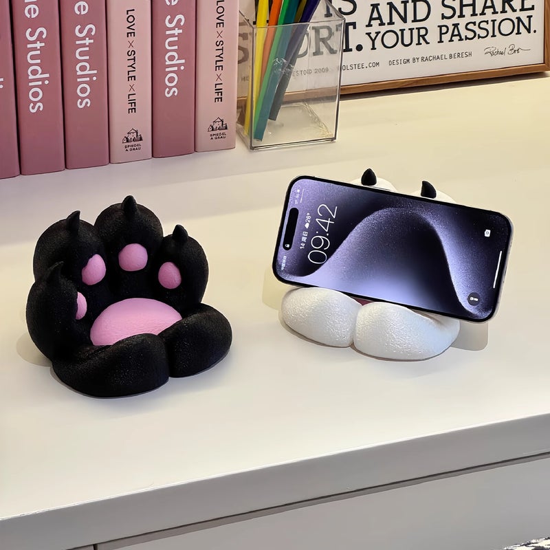Cute Cat Paw Phone Stand Desktop Holder - Image 1