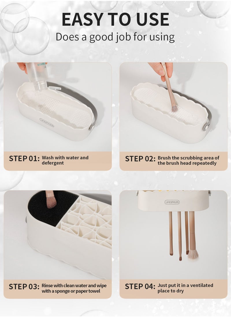 DUcare 4-in-1 Makeup Brush Cleaning & Drying Organizer – Compact Silicone Tool for Effortless Beauty Care  - Image 5