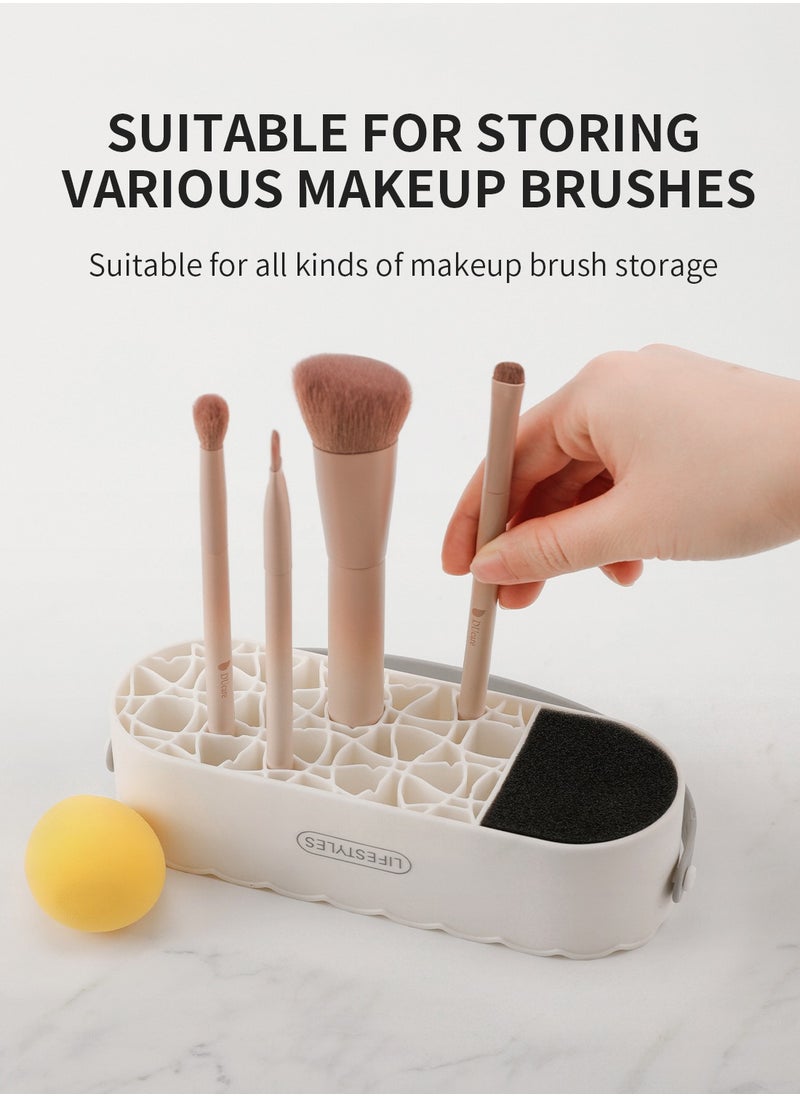DUcare 4-in-1 Makeup Brush Cleaning & Drying Organizer – Compact Silicone Tool for Effortless Beauty Care  - Image 4