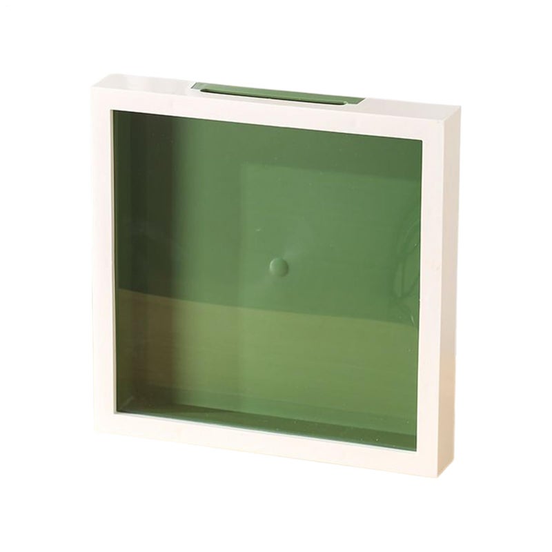 Beige Green Shadow Box Frame With Slot Clear Display Case For Home Living Room - Image 2