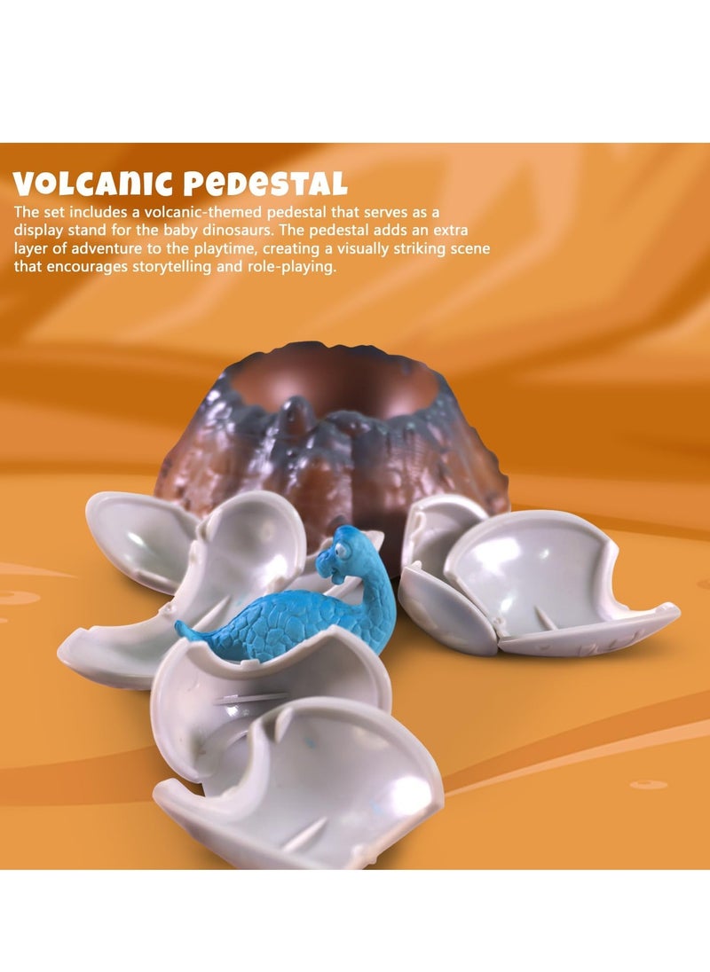 BAYBEE Baybee Baby Dinosaurs Toys for Kids with Volcanic Terrain Pedestal Roaring Adventure, Toddlers Dinosaurs Egg Toys , Prehistoric World Playset toy set , Smash Egg with Toys for Infant Boys Girls  - Image 3