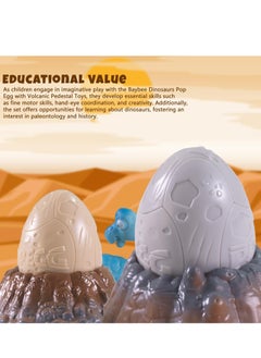 BAYBEE Baybee Baby Dinosaurs Toys for Kids with Volcanic Terrain Pedestal Roaring Adventure, Toddlers Dinosaurs Egg Toys , Prehistoric World Playset toy set , Smash Egg with Toys for Infant Boys Girls  - Image 2