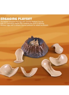 BAYBEE Baybee Baby Dinosaurs Toys for Kids with Volcanic Terrain Pedestal Roaring Adventure, Toddlers Dinosaurs Egg Toys , Prehistoric World Playset toy set , Smash Egg with Toys for Infant Boys Girls  - Image 5