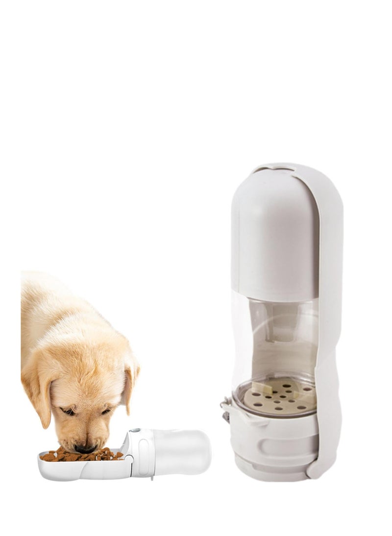 Portable Dog Water Dispenser, Puppy Pet Travel Water Bowl, Activated Carbon Filter Removes Impurities and Odors, ABS Pet Water Dispenser, Leak Proof Pet Dog Travel Drinking Water Bottle, White