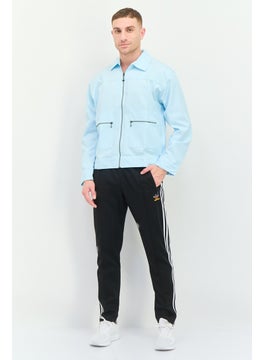 adidas Originals Men Sportswear Fit Long Sleeve Outdoor Jacket Shirt, Light Blue  - Image 4