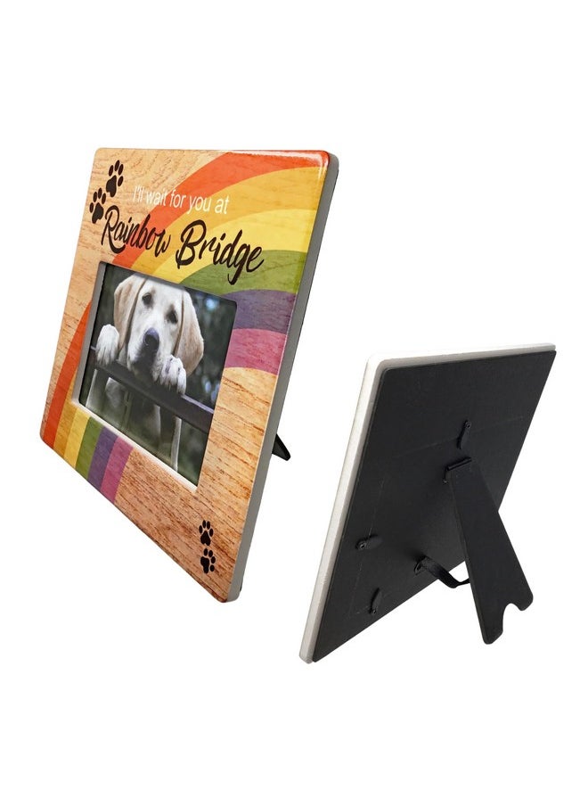 Rainbow Bridge Pet Memorial Frame I'Ll Wait For You At Rainbow Bridge Loss Of A Dog Or Cat Sympathy Condolence Picture Frames For Dogs That Passed