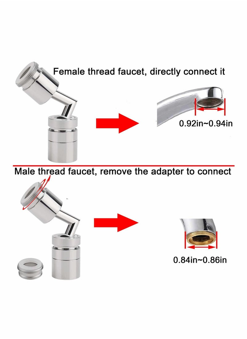 Y&D - Sink Aerator Faucet 720 Degree Swivel Splash Filter - Image 1