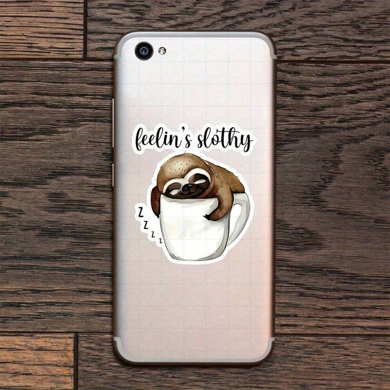 3 Inch Feelin Slothy Sticker Funny Decal for Workspace Coffee Mug Lazy Day Gift - Image 5