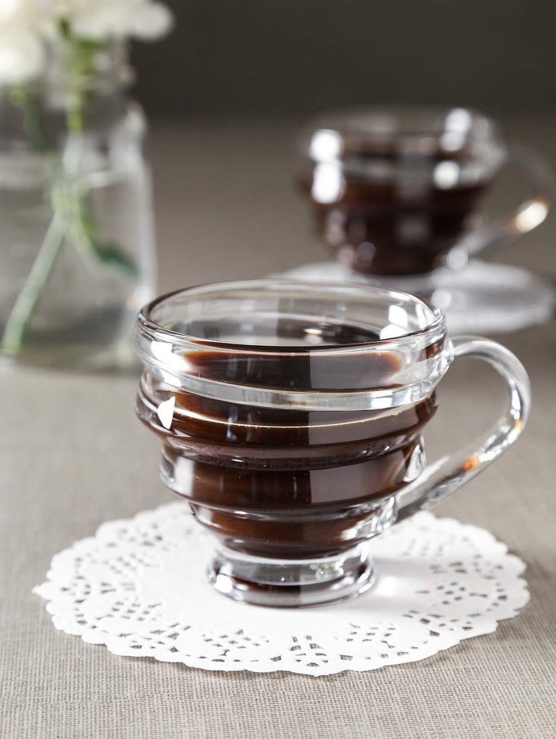 SkyKey Transparant Spiral Cups Tea and Coffee Mugs Set 180ml 6 Pcs Set - Image 3