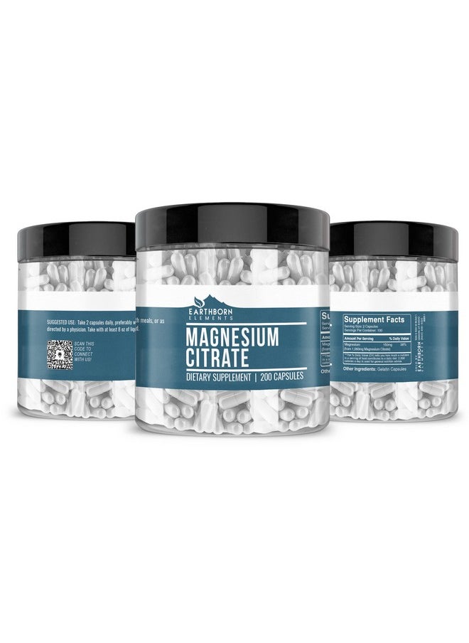 Earthborn Elements Magnesium Citrate 200 Capsules, Pure & Undiluted, No Additives - pzsku/Z6F71663B058290785F7AZ/45/_/1739882921/c39f2e04-12be-4a99-b87e-ce0dc976c695