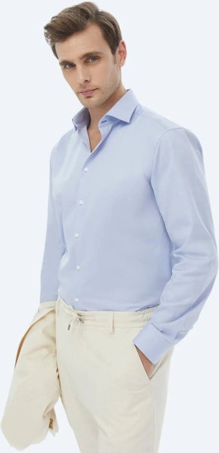 Blue Plain Regular Fit Woven Classic 100% Cotton Shirt - pzsku/Z6F71675C57DA5AE448AEZ/45/1750859086/460b8bf1-6ab8-4386-a519-4d1a8634c7ff