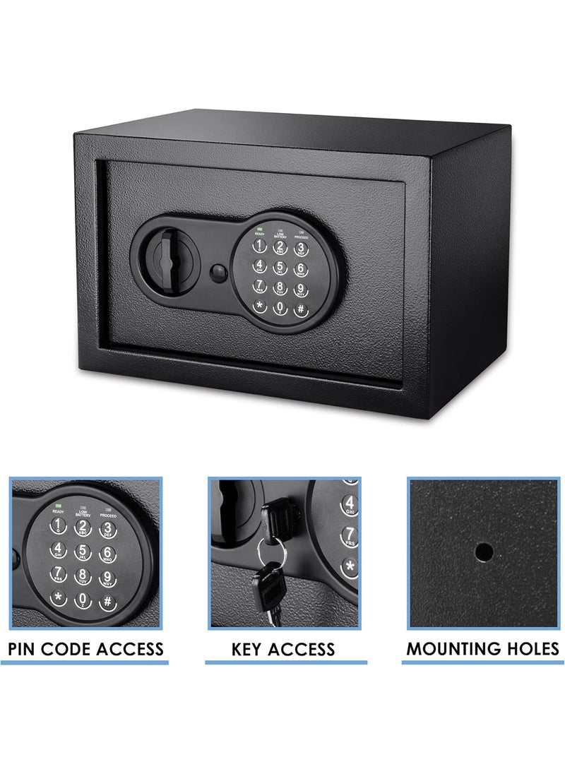 BARSKA Barska Digital Keypad Home  Office Steel Security Safe Lock Box with Deadbolts  036 Cu Ft Compact  - Image 3