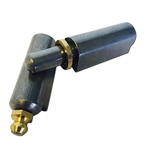 LavaLock 3 inch Steel Bullet Hinge with Zerk Grease Fitting and Bushing - Weld on for BBQ Smoker Pit Lid Door Tailgate Gate or Fence - Image 1
