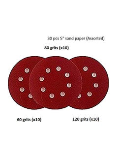 Inditrust Inditrust Round Sand Paper Backup Disc 5 Inch for Orbital Sander Combo of 30 Pcs  - Image 2