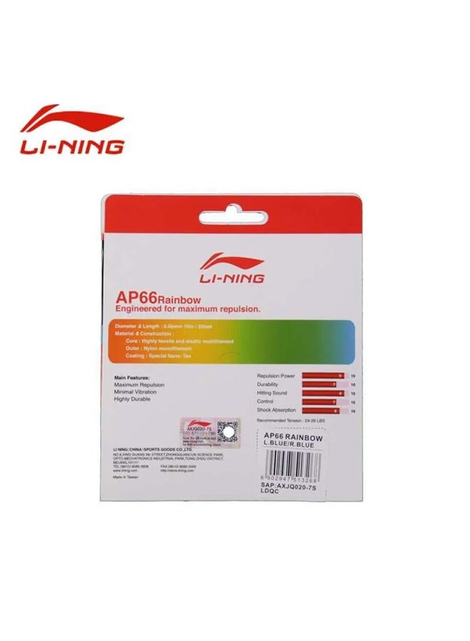 Li-Ning Ap-66 Rainbow Badminton String - Light Blue/R.Blue - Image 2