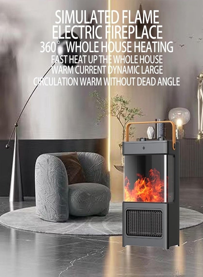 Decorative electric heater, fast and safe heating with a modern design that suits every home, 2000 watts - Image 3