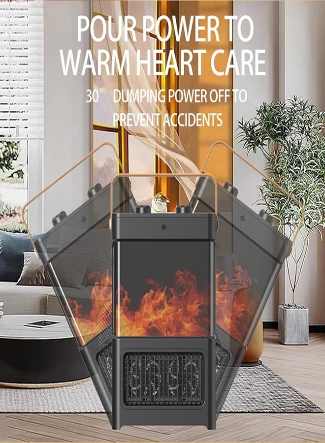 Decorative electric heater, fast and safe heating with a modern design that suits every home, 2000 watts - Image 2