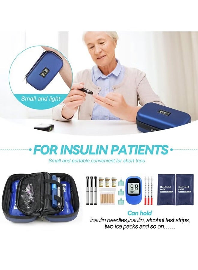 حافظة انسولين حقيبة سفر طبية للأنسولين، ثلاجة صغيرة للتبريد، حقيبة تبريد محمولة للأنسولين للحفاظ على درجة حرارة 2-8 درجات - Image 3
