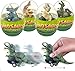 Cherislpy 4 Pack Jumbo Dinosour Eggs with Dinosaur Pull Back Cars Dinos Vehicles Toys Inside for Kids Boys Girls Easter Basket Stuffers Party Favors Easter Egg Hunt - Image 3