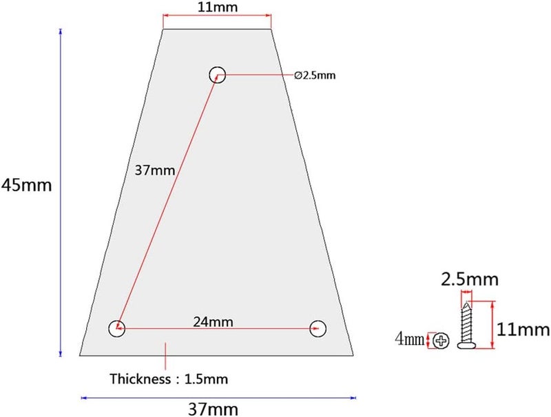klarako 1 Piece Guitar Rod Cover Plate for Electric Guitars with - Image 5