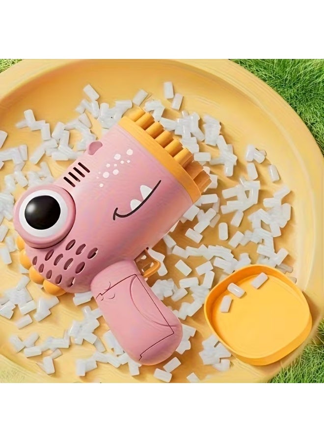 Goolsky Handheld Dinosaur Bubble Machine - 40-Hole, Fully Automatic, Multi-Hole Bubble Gun for Outdoor Wedding Activities, Toy Gift - Image 2