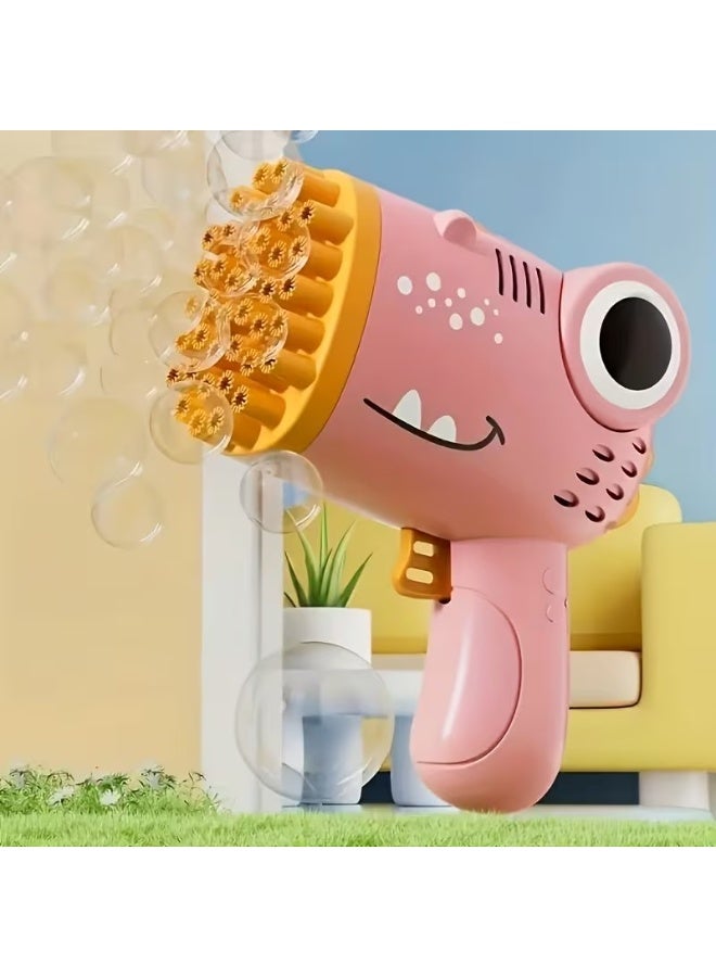 Goolsky Handheld Dinosaur Bubble Machine - 40-Hole, Fully Automatic, Multi-Hole Bubble Gun for Outdoor Wedding Activities, Toy Gift - Image 3