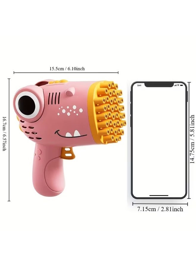 Goolsky Handheld Dinosaur Bubble Machine - 40-Hole, Fully Automatic, Multi-Hole Bubble Gun for Outdoor Wedding Activities, Toy Gift - Image 4