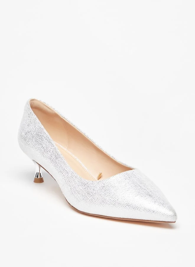 Celeste Women's Solid Pumps with Kitten Heels