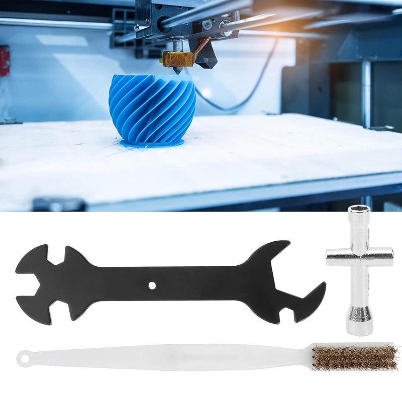 مجموعة تنظيف طابعة ثلاثية الأبعاد مع فرشاة فوهة ومفتاح متعدد الأحجام لطابعات MK8 وMK10 وM2000 - Image 4