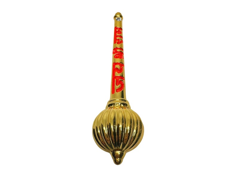 Northland Jai Shree Ram Hanuman Ji Gada Showpiece for Home and Pooja Decoration Hanuman Gada Metal Hanuman ji Gada for Car Bajrang Bali Gada Bajrangbali Gada Metal Hanuman Ji Gada Small Size - Image 5