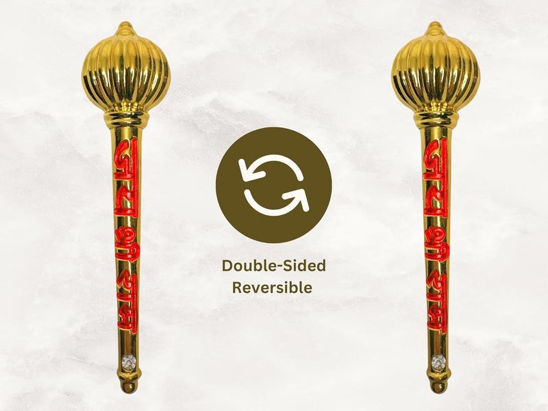 Northland Jai Shree Ram Hanuman Ji Gada Showpiece for Home and Pooja Decoration Hanuman Gada Metal Hanuman ji Gada for Car Bajrang Bali Gada Bajrangbali Gada Metal Hanuman Ji Gada Small Size - Image 2