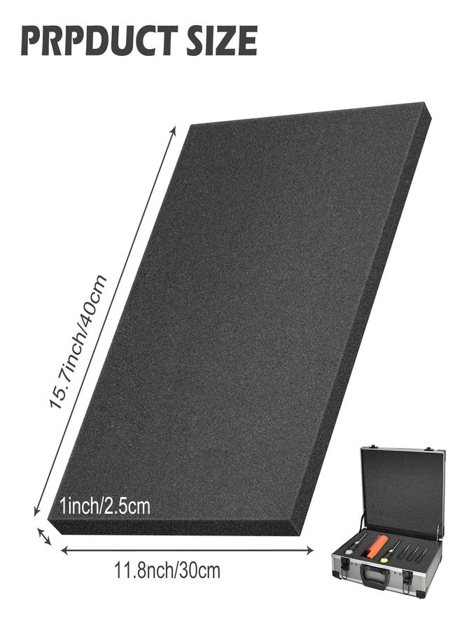 DECOHS 6 PCS Polyurethane Foam Sheet-16x12x1 Inch Cuttable Foam Inserts for Cases-Packing Foam Pads for Toolbox Camera Storage and Crafts - Image 2