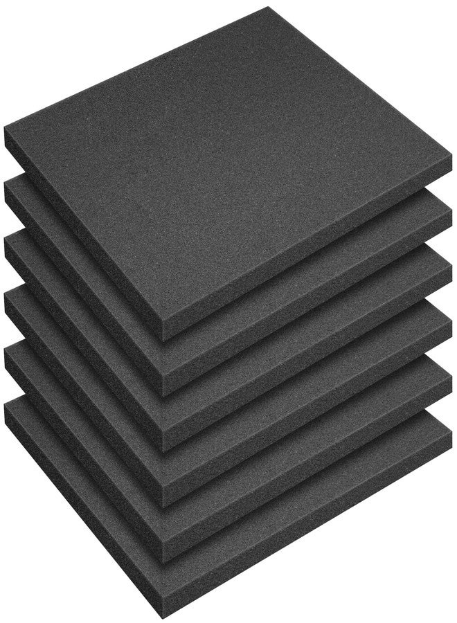 DECOHS 6 PCS Polyurethane Foam Sheet-16x12x1 Inch Cuttable Foam Inserts for Cases-Packing Foam Pads for Toolbox Camera Storage and Crafts - Image 1