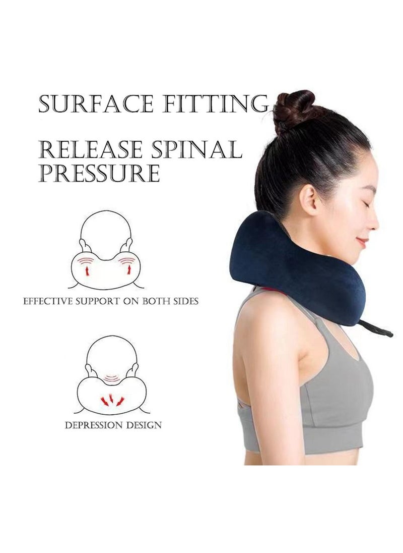 HomarKet - Travel Pillow Kit Comfortable & Breathable Memory Foam Neck Pillow with 3D Sleep Mask, Earplugs and Luxury Bag - Image 1