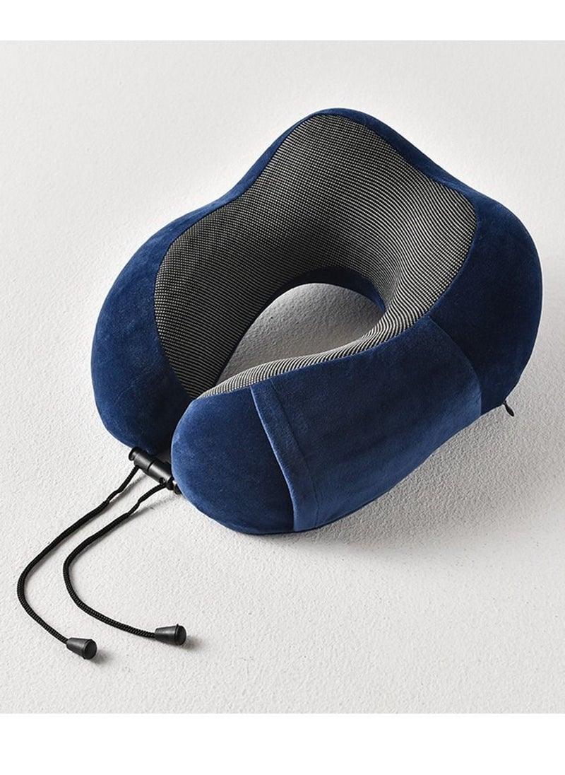 HomarKet - Travel Pillow Kit Comfortable & Breathable Memory Foam Neck Pillow with 3D Sleep Mask, Earplugs and Luxury Bag - Image 1