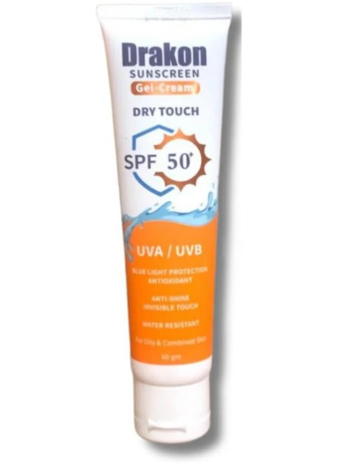 Drakon Sunscreen cream gel SPF50+ Dry Touch 60 gm - pzsku/Z6F7220E57EA815EB5E35Z/45/_/1728728558/f78e2d26-ca20-49c2-af37-f678a8a0cb77