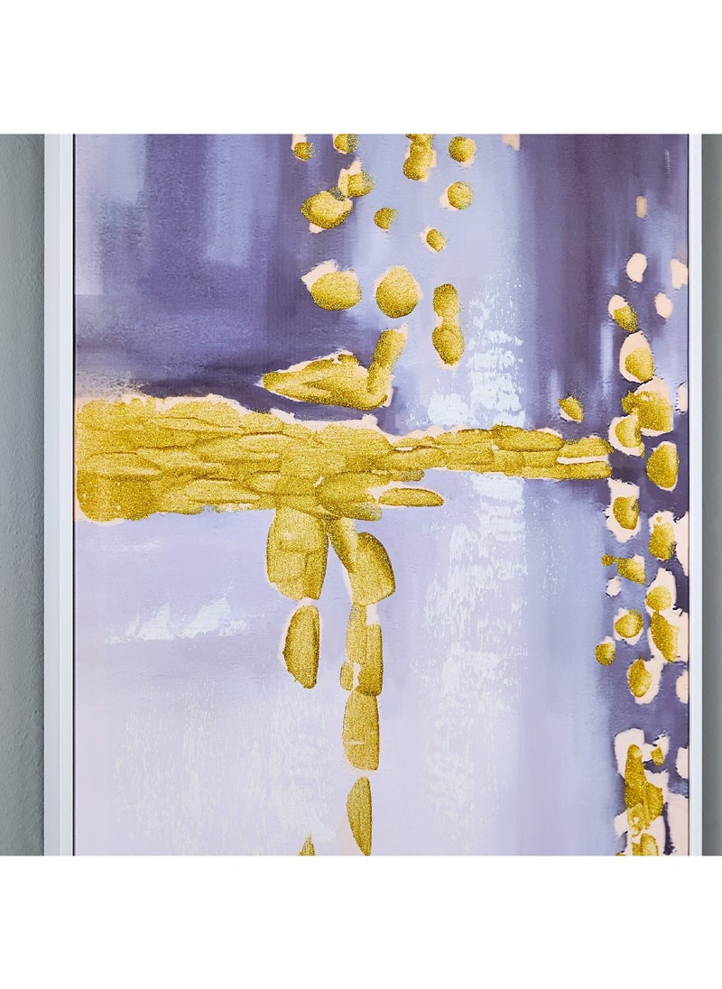 Home Box فن جداري مؤطر تجريدي وولمر مع 40% رسم يدوي 52.5 x 72.5 x 2.8 سم  - Image 3