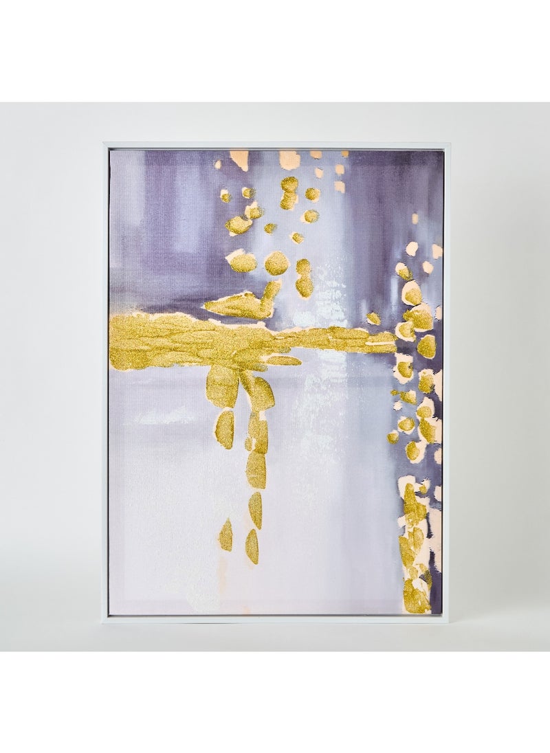 Home Box فن جداري مؤطر تجريدي وولمر مع 40% رسم يدوي 52.5 x 72.5 x 2.8 سم  - Image 5